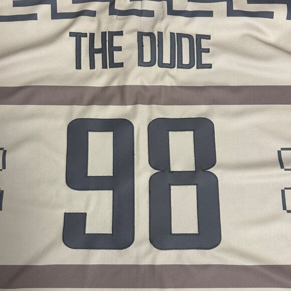 Rare The Big Lebowski The Dude Geeky Hockey Goalie Jersey - Size G3 (5XL) - Picture 6 of 12